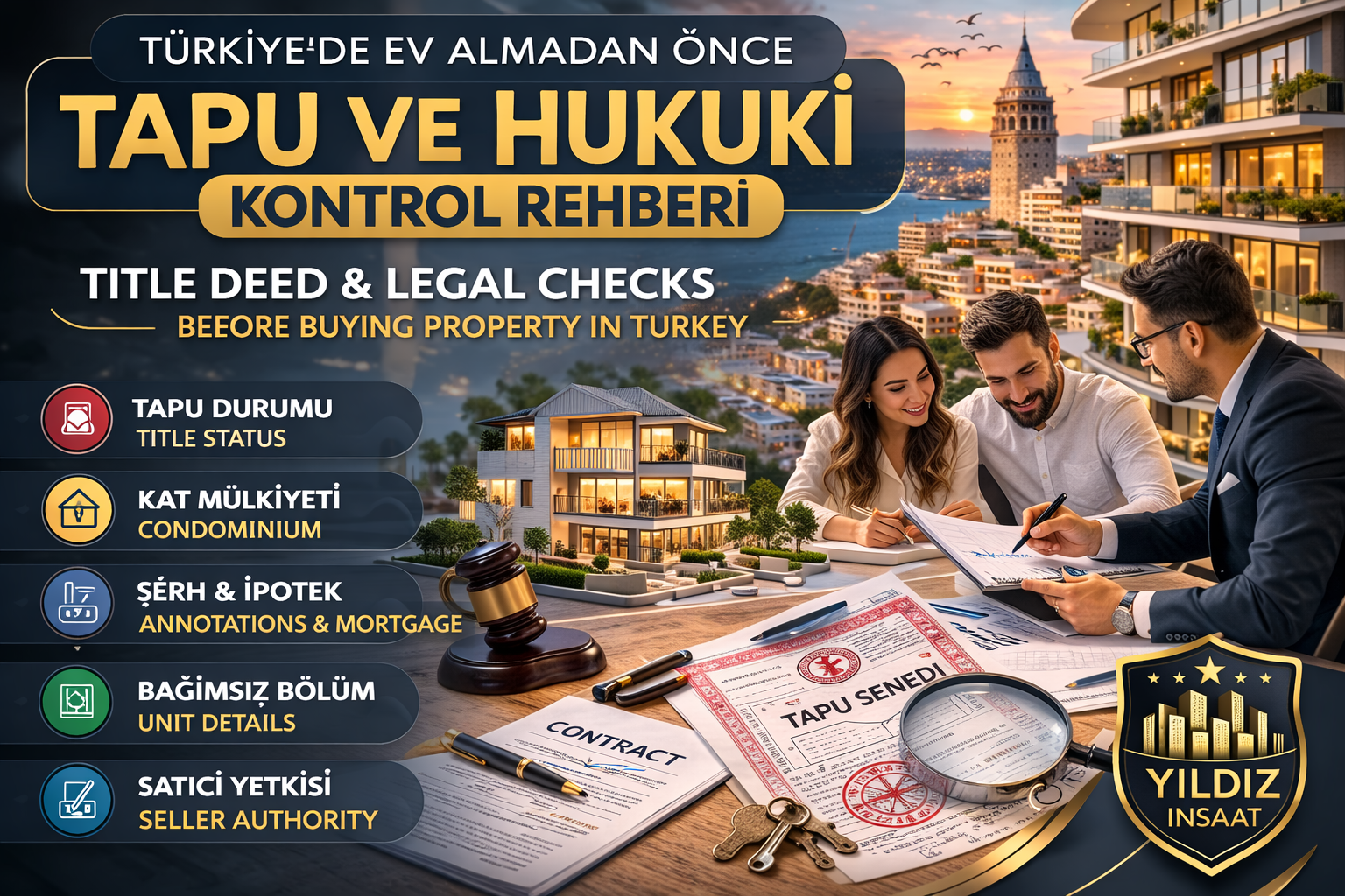 Türkiye’de Ev Almadan Önce Tapu ve Hukuki Kontrol Rehberi