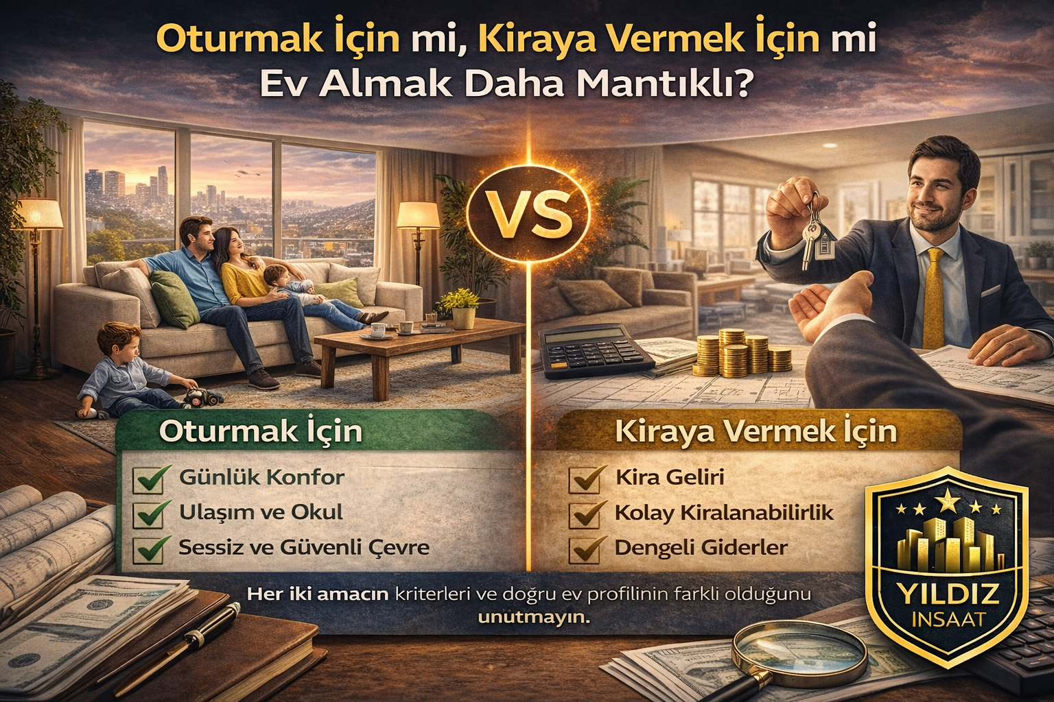 Oturmak İçin mi, Kiraya Vermek İçin mi Ev Almak Daha Mantıklı?